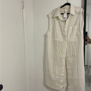 H&M Cream Linen Dress